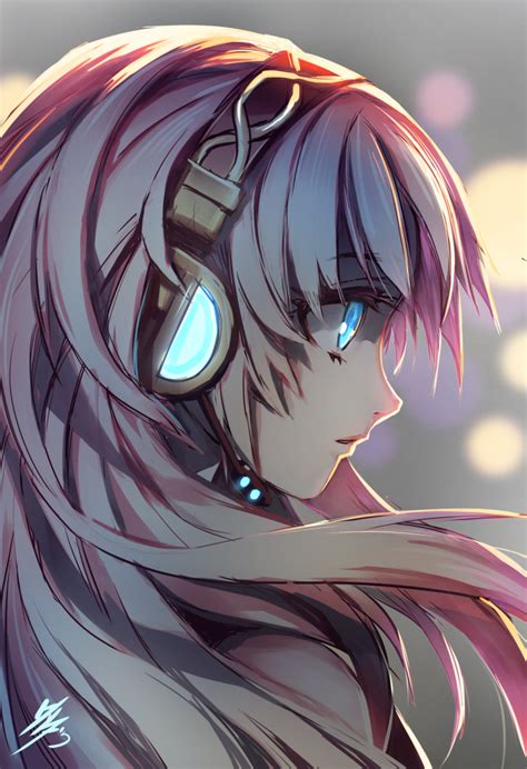 Anime Girl With Headphones Download Anime Girl Wallpaper Android Red