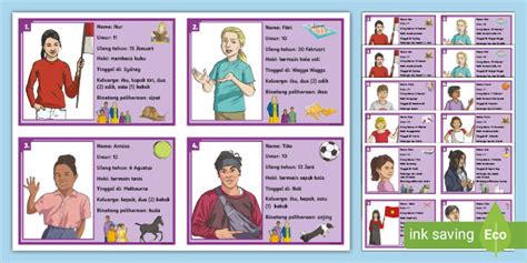Indonesian Character Cards Set 2 Teacher Made