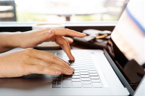 Premium Photo Woman Hands Typing On Laptop Keyboard Woman Working At