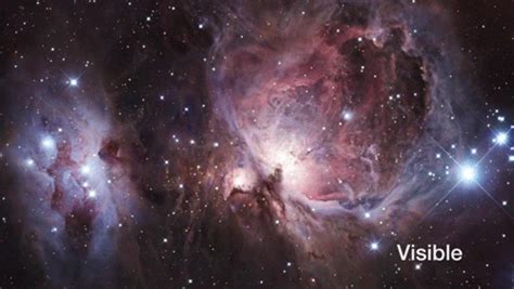 Orion Nebula In Visible And Infrared Light  On Imgur