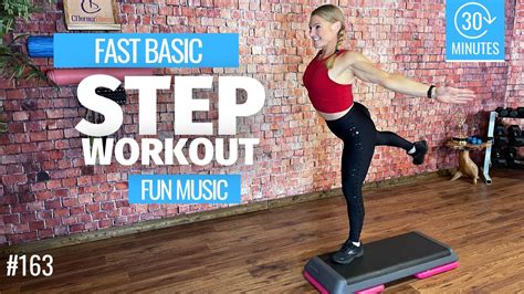 30 Minute Fast Basic Step Aerobics Cardio Workout 140 Bpm 163 Youtube