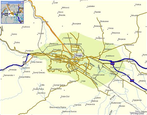 Skopje And Vicinity Map • Mappery
