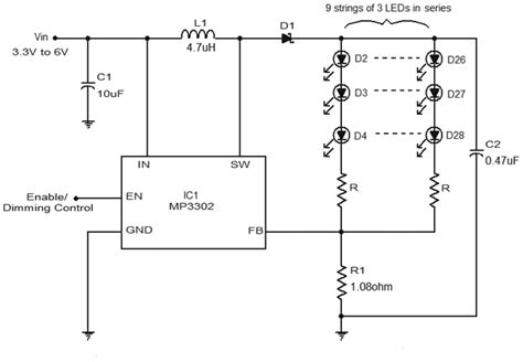 Led Driver Circuit Diagram Using Mp3302 Gadgetronicx