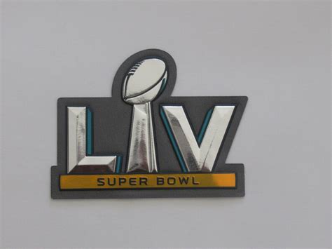 Plastic Super Bowl Lv 55 Flex Chrome Patch Iron On Sewn On Etsy