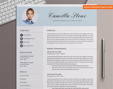 Whether you're looking for a traditional or modern cover letter template or resume example, this. Modern and Creative CV Template Word, Curriculum Vitae ...