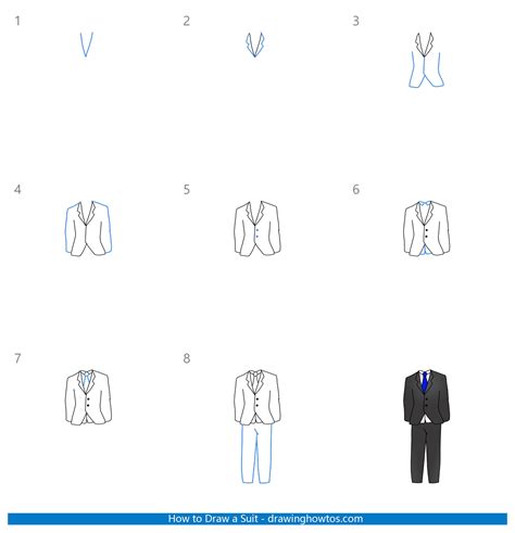 How To Draw A Suit Step By Step Easy Drawing Guides Drawing Howtos