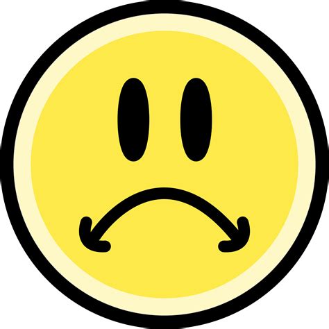 Clipart Sad Face Emoticon Yellow