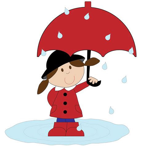 Girl In The Rain Clip Art Image Clipsafari