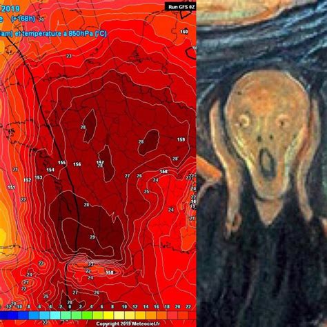 Europes Killer 40c Saharan Heatwave Looks Exactly Like Scream Painting