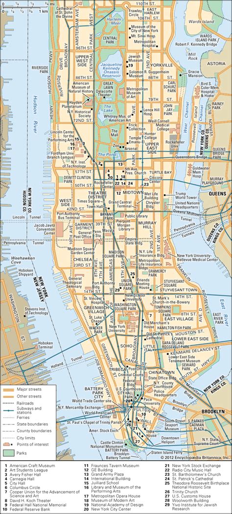 Map Of Manhattan New York City Map Dappershoe