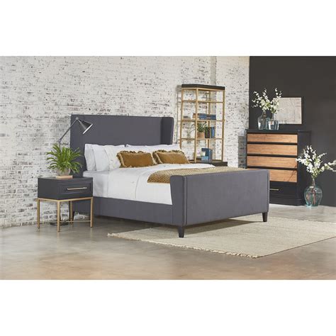 Magnolia Home By Joanna Gaines Modern King Upholstered Bed With