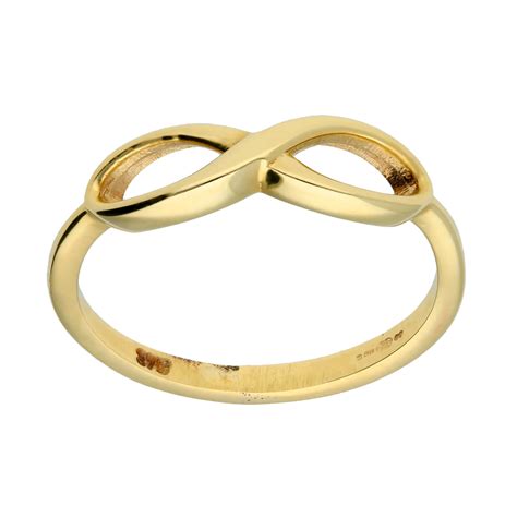 9ct Yellow Gold Infinity Ring Buy Online Free Insured Uk Delivery