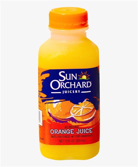 100 Orange Juice 12oz Sun Orchard Juice Transparent Png 400x917
