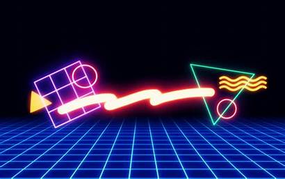 80s Neon Retro Background Wallpapers Shapes Behance