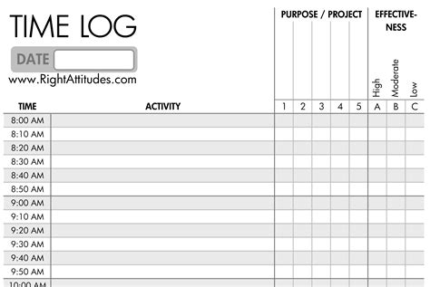 Time Management Forms Free Printable Free Printable A To Z