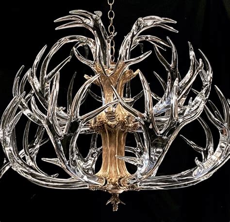 Crystal Antler Chandelier Gold Mountain Gallery