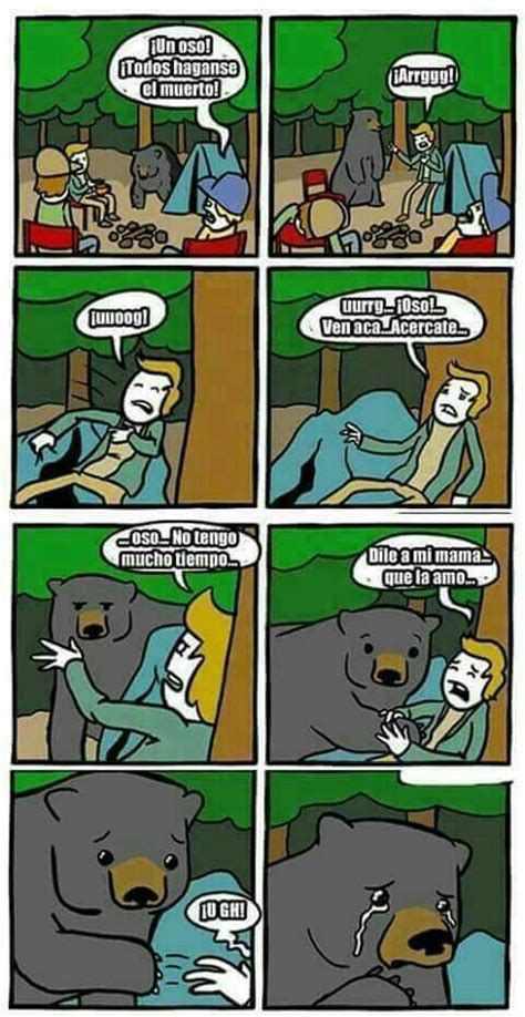 A Comic Strip With An Image Of A Bear Talking To Another Bear