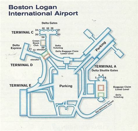Delta Boston Logan Terminal Map