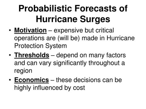 Ppt Probabilistic Forecasts Of Hurricane Surges Powerpoint