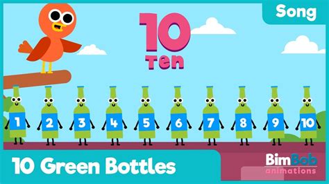 Ten Green Bottles Hanging On The Wall Song Nursery Rhyme Learn