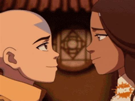 Aang Katara Aang Katara Kiss Discover Share Gifs Avatar Aang Aang Avatar The Last