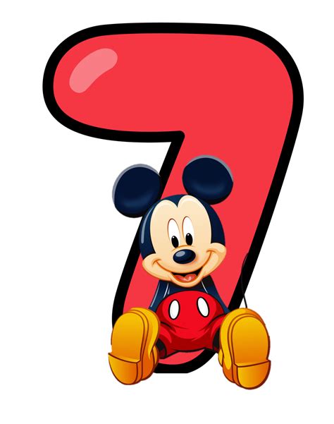 Banderines Números De Mickey Mouse