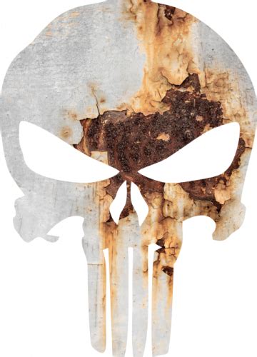 Sticker Punisher Rouille Métal Refd13902 Mpa Déco