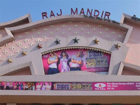Raj Mandir Cinema In Jaipur Indien Redaktionelles Stockfoto Bild Von