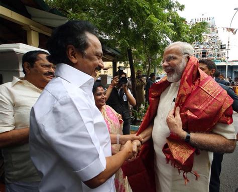 Narendra Modi Meets Dmk Chief Karunanidhi And Mk Stalin Photosimages