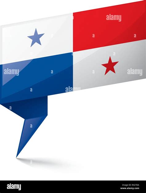 Bandera De Panamá Ilustración Vectorial Sobre Un Fondo Blanco Imagen