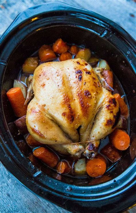 It is one that i will go back to again and again, says amy. Crockpot Honey Garlic Whole Chicken & Vegetables Recipe ...