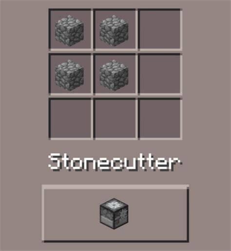 Set {_id::*} to split uncoloured name of slot 49 of. Stonecutter: Minecraft Pocket Edition: CanTeach