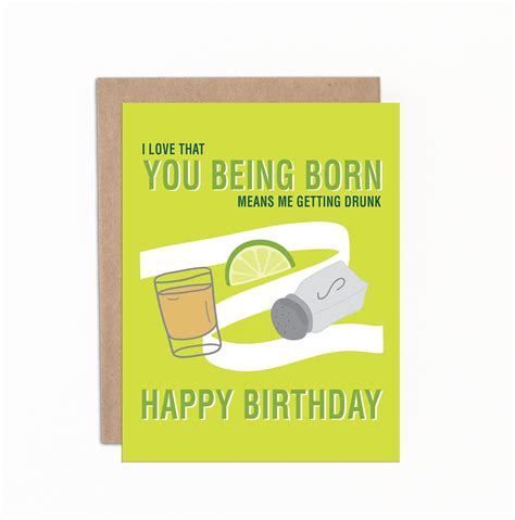 Funny Birthday Card Drinking Birthday Card Bright And