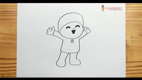 How To Drawing Pocoyo Easy Draw Tutorial Youtube
