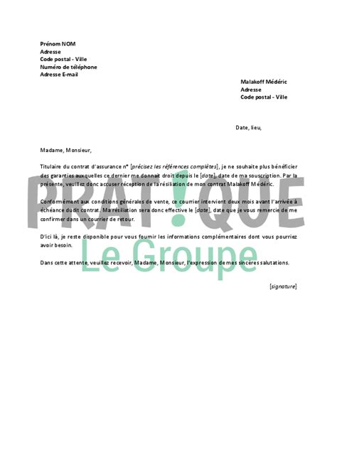 Dans tous les cas, votre lettre doit être envoyée en recommandée avec accusé de réception pour avoir une preuve en cas de litige. Modele lettre de resiliation mutuelle | Janime