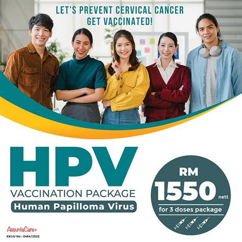 Hpv Vaccination Package 3 Doses Assunta