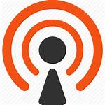 Icon Broadcast Radio Signal Broadcasting Wireless Clipart