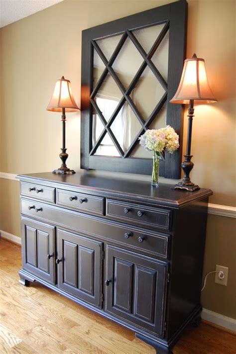 Another decoration that can be placed in the buffet of at the top of the buffet itself is photographs. Dining room buffet, with the top half of an old door ...