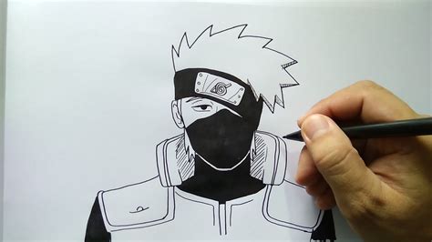 Cara Menggambar Kakashi Naruto Dengan Mudah Youtube