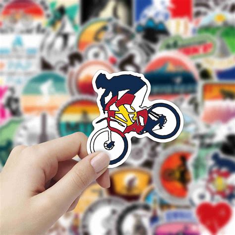 Paper Mountain Bike Stickers Outdoor Sports Graffiti Stickers Set 50