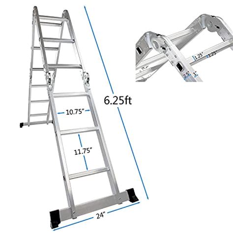 Luisladders Folding Ladder Multi Purpose Aluminium Extension 7 In 1