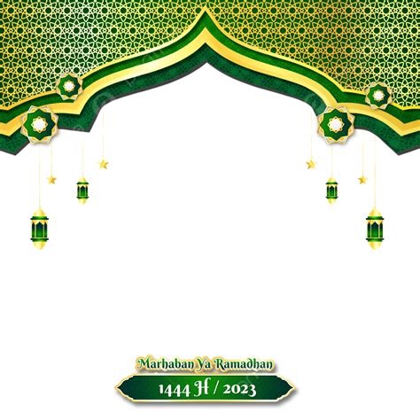 Gambar Bingkai Bingkai Ramadhan Dengan Teks Marhaban Ya 2023 Dan Puasa