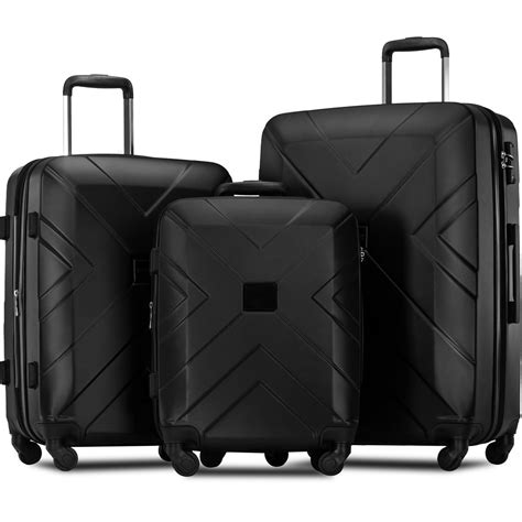 Modernluxe 3 Piece Hardside Spinner Suitcase Luggage Sets Abs