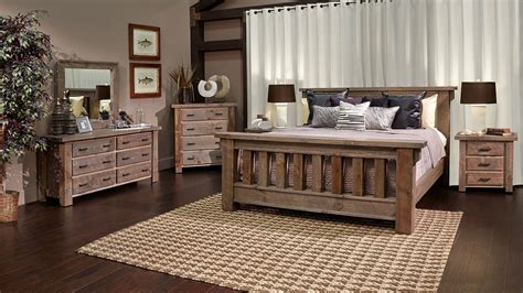 Unfinished pine furniture will be the. Rustic Dark Pine Bedroom Collection | Bedroom furniture ...