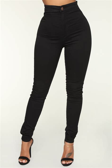 Luxe Ultra High Waist Skinny Jeans Black