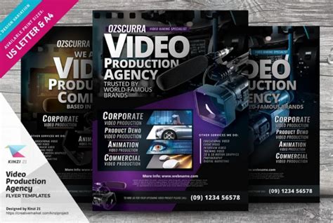 5 Video Services Flyer Template Psd Download Graphic Cloud