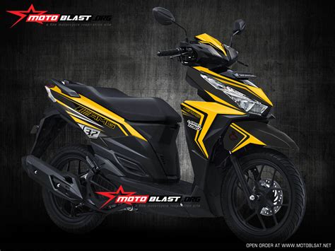 Ada cukup banyak varian modifikasi yang bisa dilakukan untuk vario lainya. Modifikasi striping Honda Vario 125-150Esp Black MV Agusta ...