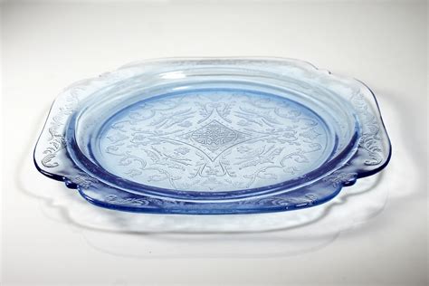 Dinner Plate Indiana Glass Recollection Blue Glass Serving Plate 10 Inch