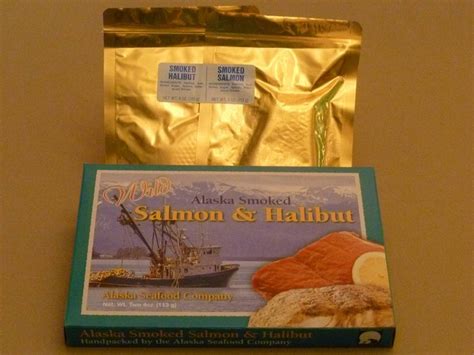 Smoked Salmon And Halibut Tbox 8oz 10th And M Seafoods