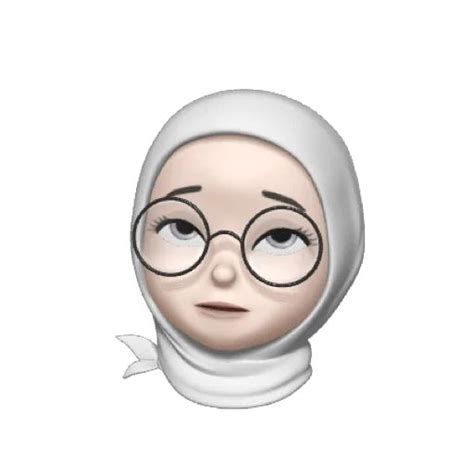Memoji Emoji Lucu Fotografi Asap Kartun Hijab